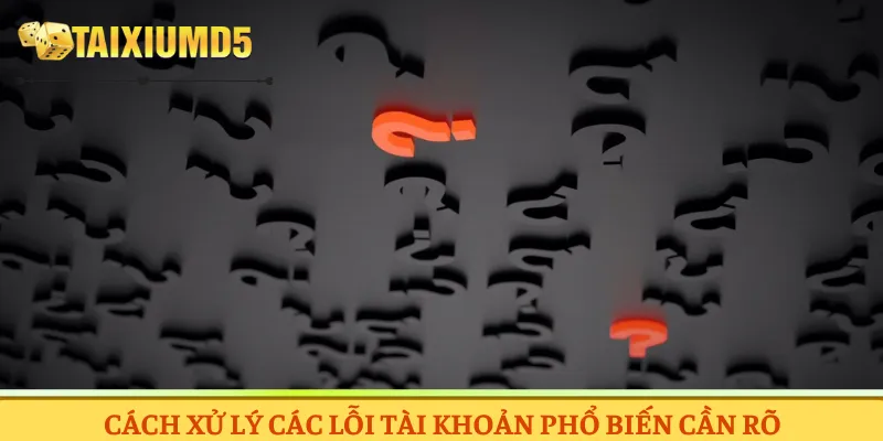 Cách xử lý các lỗi tài khoản phổ biến cần rõ